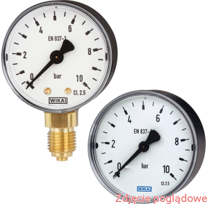 MANOMETR STANDARDOWY, MODEL 111.10.100 0-25BAR G1/2" TWORZYWO