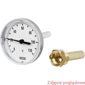 TERMOMETR BIMETALICZNY A43.20.063 0-120ST.C L=40X9MM OPRAWA OCYNK
