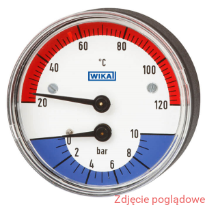 TERMOMANOMETR WP 100.12.063 0-4BAR/20-120ST.C G1/2B TYLNY
