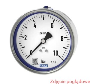 Manometr wersja ze stali CrNi, model  232.50.100 , zakres  0..25BAR , M20X1,5 mocowanie tylne 