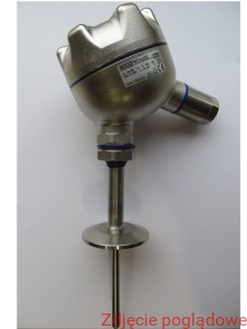 Termometr rezystancyjny TR22-A, -50/150ST.C. Clamp 1 1/2" 1xPt100, 4-20mA 3-przewodowy, kl.A, L=75