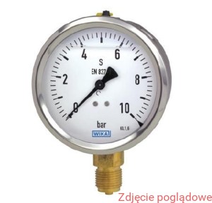 Manometr glicerynowy model 113.53.100 -1/+3 bar M20 x 1,5 dolne gliceryna