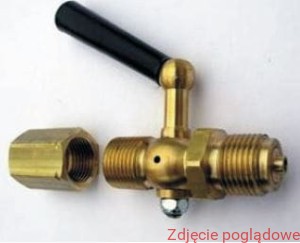 KUREK MANOMetryczny mosiężny , fig. 525 P-a, gw. wewn. M20x1,5/ gw. zew. M20x1,5 