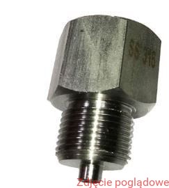 ZŁĄCZE GWINTOWANE REDUKCYJNE , GW.WEW. M201,5/  GW.ZEW. G1/2', STAL NIERDZEWNA 