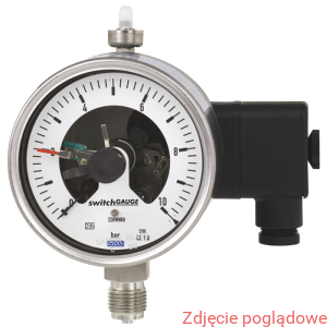 MANOMETR KONTAKTOWY, MODEL 212.20.100, ZAKRES WSKAZAŃ  0-16BAR G1/2'STYKI  821.2 - ROZŁĄCZ 
