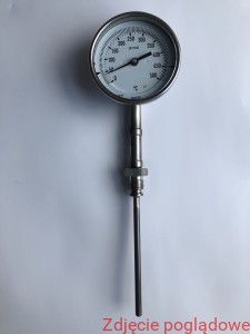 Termometr bimetaliczny TG54.100/2, 0-500°C , L1=150x8mm dolne złącze nr 2