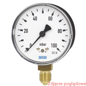 Manometr puszkowy do pomiaru niskich cisnień , model  611.10.100 0-16 kPa M20x1,5