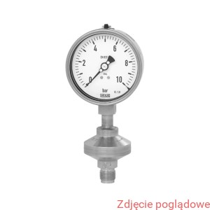 Manometr z separatorem, wersja ze stali CrNi 233.50.100 0-16 bar 990.34 g1/2" śr. otworu  12mm