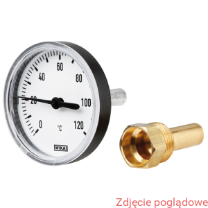 Termometr bimetaliczny A46.20.063 0...100°C L1=100x9mm G1/2" oprawa ocynk