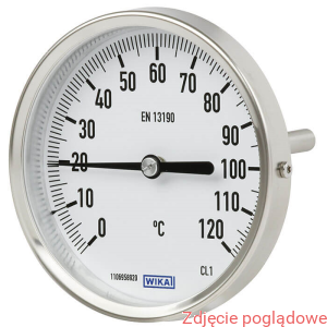 Termometr bimetaliczny A52.100/1, 0...60°C, L=63x8mm czujnik gładki