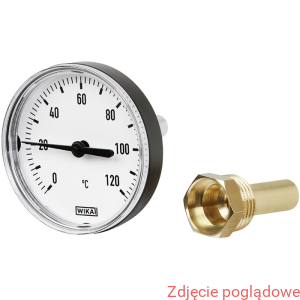 Termometr bimetaliczny A43.20.063 0 °C ... 120 °C L1=40 x 9 mm G1/2" oprawa aluminium