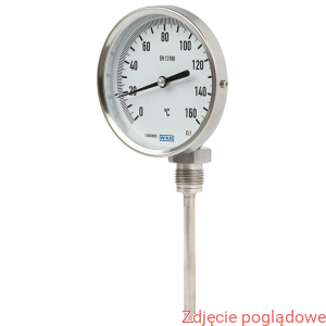 Termometr bimetaliczny R52.080/1, 0...80°C, L=63x8mm czujnik gładki