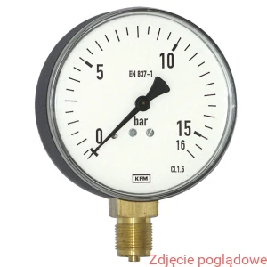 MANOMETR standardowy o podwyższonej wytrzymałości, model 111.20.100 , zakres 0-4BAR  G1/2 