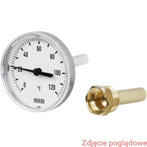 TERMOMETR BIMETALICZNY A43.20.063 0-120ST.C L=40X9MM OPRAWA OCYNK