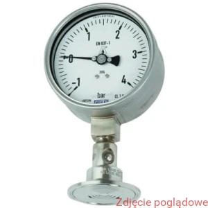 Manometr z separatorem wersja ze stali CrNi 233.50.100 0-6 bar 990.22 1" dolne gliceryna