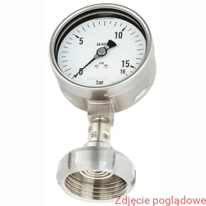 MANOMETR Z SEPARATOREM, WERSJA ZE STALI CRNI233.50.100 0-10BAR 990.19 1 1/2" TYLNE EKSCENTRYCZNE GLICERYNA