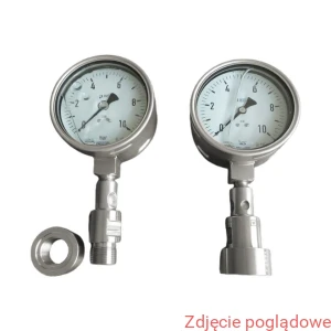 MANOMETR  Z SEPARATOREM, WERSJA ZE STALI CRNI 233.50 0-10BAR 990.36 G 1 1/2' DOLNE GLICERYNA