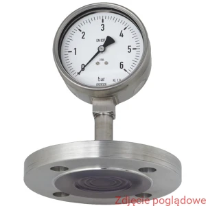 MANOMETR Z SEPARATOREM, WERSJA ZE STALI CRNI 232.50.100 0..6BAR 990.27 DN25 B1 DOLNE