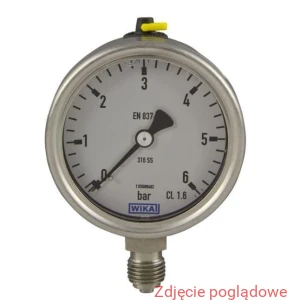 Manometr wersja ze stali CrNi, model 232.50.063 , zakres 0..40MPA G1/4' mocowanie dolne 