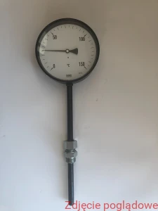 Termometr gazowy TGR 160 radialny, zakres 0-150St.C, Klasa: 1,6, M27 x 2.0 L=160x15mm oprawa stal
