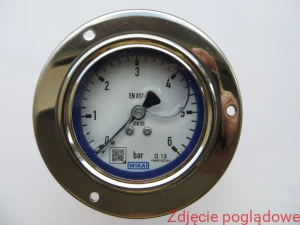 MANOMETR WERSJA ZE STALI CRNI 233.50.063-T-1,6 0-6BAR G1/4B KOŁ.PRZED GLICERYNA