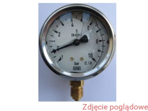 MANOMETR GLICERYNOWY 213.53.063 -1/+10BAR G1/4B MOC.DOLNE GLICERYNA