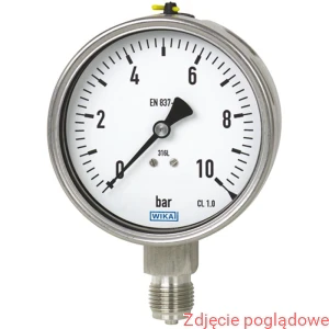 Manometr , wersja ze stali CrNi 232.50.063 -1...0 bar G1/4B dolne