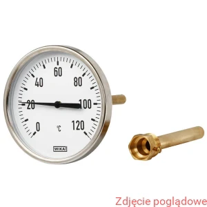 Termometr bimetaliczny A50.20.100 -20...+60°C L1=160x9mm G1/2" oprawa ocynk