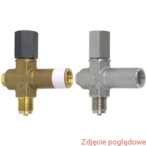 Zawór odcinający, nastawny 910.13 stop miedzi G1/2B / G1/2 LH-RH nakrętka 240…400 bar