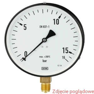 Manometr przemysłowy, model 111.22.160.R. 0 bar...1 bar M20 x 1,5 do 200st.C