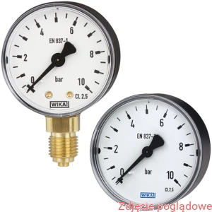 MANOMETR  STANDARDOWY , MODEL 111.10.100 , ZAKRES 0-6BAR , DOLNE ,G1/2" TWORZYWO